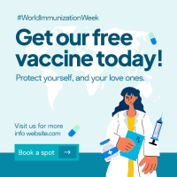 Free Vaccine Shots Linkedin Post