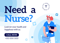 Nurse Service Postcard Design