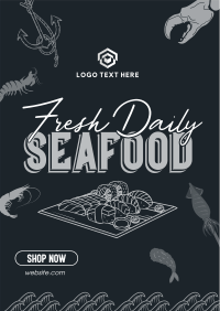 Fun Seafood Restaurant Flyer Image Preview
