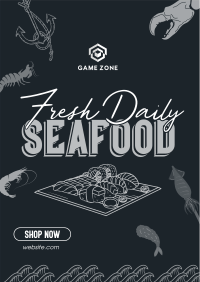 Fun Seafood Restaurant Flyer