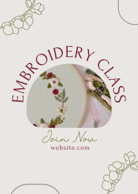 Embroidery Class Flyer