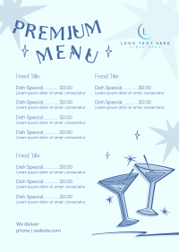 Sparkly Cocktails Menu Image Preview