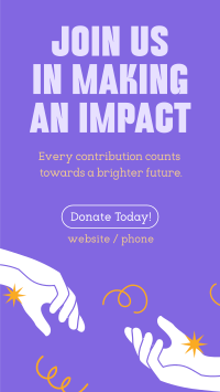 Donation Drive Minimalist Instagram Reel Image Preview