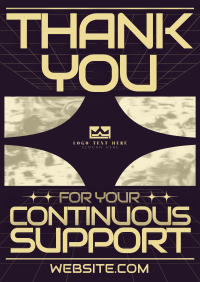 Brutalist Thank You Poster