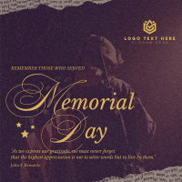 Rustic Memorial Day Instagram Post Design