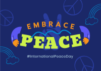 Embrace Peace Day Postcard