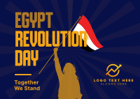 Egypt Revolution Day Postcard Design
