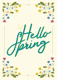 Floral Hello Spring Flyer