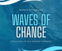 Minimalist World Ocean Day Facebook Post