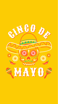 Happy Cinco De Mayo Skull Instagram Story