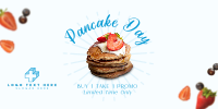 Pancakes & Berries Twitter Post