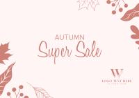 Autumn Super Sale Postcard