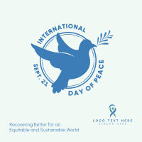 Day Of Peace Dove Badge Instagram Post