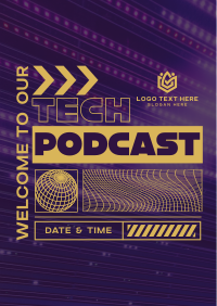 Futuristic Tech Podcast Flyer