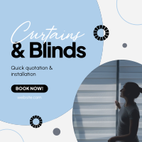 Curtains & Blinds Installation Linkedin Post Design