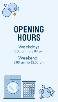 Laundry Shop Hours Instagram Story