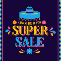 Cinco De Mayo Biggest Colorful Sale Instagram Post