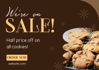 Baked Cookie Sale Postcard Design