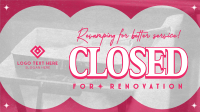 Minimalist Closed Remodeling Facebook Event Cover