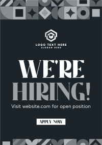 Abstract Pattern We're Hiring Flyer