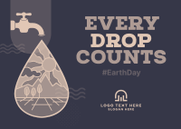 Every Drop Counts Postcard