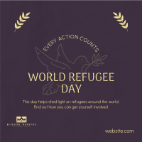 World Refugee Support Linkedin Post Design