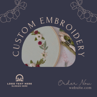 Embroidery Order Instagram Post Design