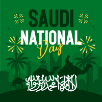 Saudi National Day Instagram Post example 1