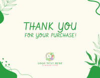 Leaves and Organics Thank You Card