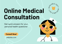 Online Medical Consultation Postcard