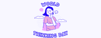 Woman Thinking Day Facebook Cover Image Preview