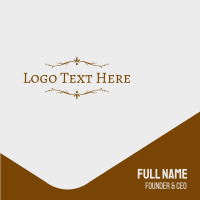 Brown Rustic Branches Text Business Card Image Preview