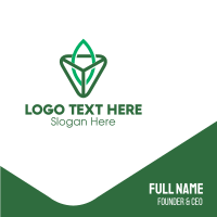 Triangle Gem Outline Business Card Image Preview