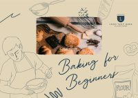 Beginner Baking Class Postcard