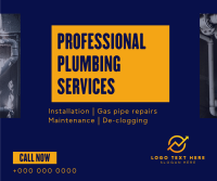 Minimalist Plumbing Service Facebook Post Design