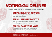 Election Voting Guidelines Postcard