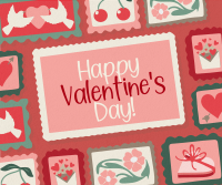 Rustic Retro Valentines Greeting Facebook Post