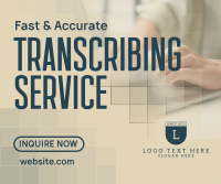 Transcribing Service Facebook Post