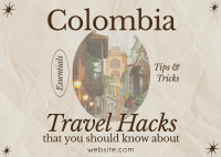 Modern Nostalgia Colombia Travel Hacks Postcard