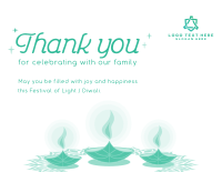 Happy Diwali Thank You Card