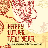 Prosperous Lunar New Year Instagram Post Design