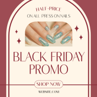 Black Friday Nail Sale Instagram Post Design