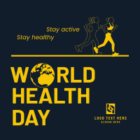 World Health Fitness Instagram Post Design