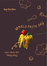 World Pasta Day Doodle Flyer