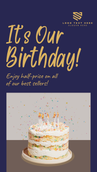 Business Birthday Greeting Facebook Story Design