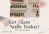 Salon Glam Nails Postcard