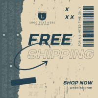 Grungy Street Shipping Instagram Post Design