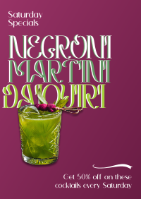 Negroni Martini Daiquiri Poster