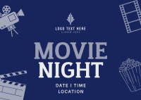 Cinema Movie Night Postcard