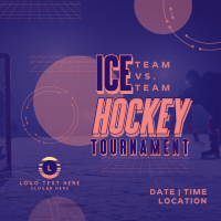 Sporty Ice Hockey Tournament Linkedin Post